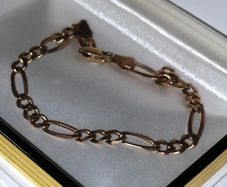 Vintage 9ct Gold Figaro Bracelet