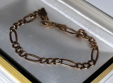 Vintage 9ct Gold Figaro Bracelet