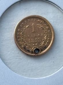 USA 1 Dollar 1853 Philadelphia Liberty Head, Gold