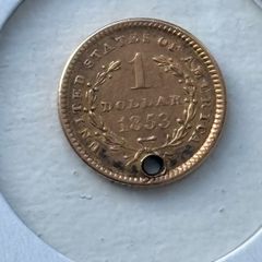 USA 1 Dollar 1853 Philadelphia Liberty Head, Gold