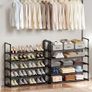 Metal Shoe Rack, 10 Tier Shoe Storage Organizer with Hooks,Fit 40-45Pairs Shoes,Metal Tall Shoe Shelf for Closet,Entryway,Garage,Bedroom,Cloakroom Image 6