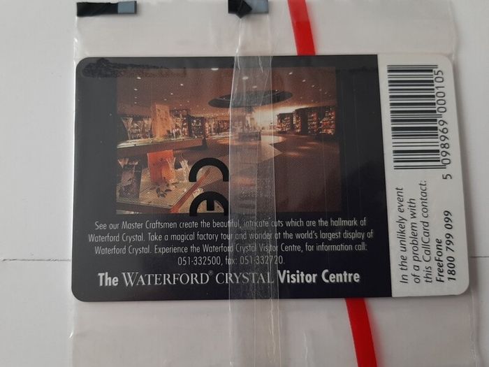 Mint Waterford crystal call card in wrapping