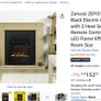 Zanussi 2KW Black Electric Inset Fire Stove with 2 Heat Settings, Timer and Remote Control Image 9