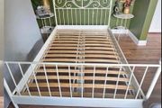 Beautiful Sturdy White Metal 4Ft 6 Double Bed Frame - Can Deliver
