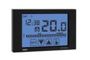 VEMER VE452900 Model Chronos Black Weekly chronothermostat with Touch Screen Display and Battery Supply. Wall-mounting. Color Black