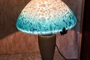 Stunning French mottled glass lamp