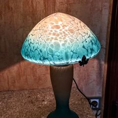 Stunning French mottled glass lamp