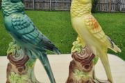 Pair of Capodimonte parrots
