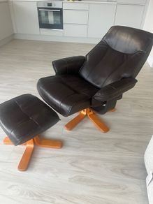 Faux leather recliner