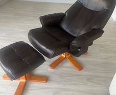 Faux leather recliner