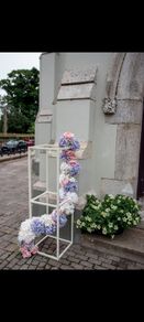 wedding stands and flowers