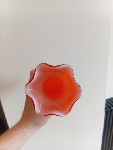 Vintage chinese plum blossom glass, set of 4, job lot, murano -style art galss