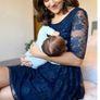 Tiffany Rose Maternity and Breastfeeding Dress Midnight Blue 12 Image 8