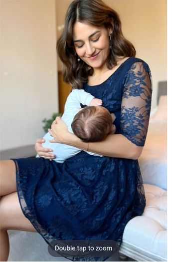 Tiffany Rose Maternity and Breastfeeding Dress Midnight Blue 12