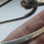 Vintage sterling silver bracelet with a rose-shaped clasp. Image 3