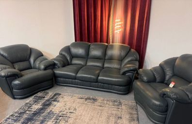 Large 3+1+1 Real Leather Suite  Fully Refurbished
