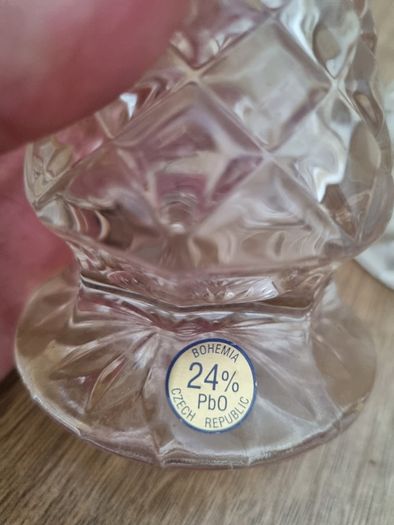 Bohemian Crystal Salt & Pepper Shakers