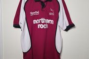 Vintage Newcastle Falcons rugby shirt jersey 2005 size Large KOOGA NORTHERN ROCK