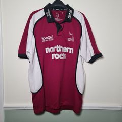 Vintage Newcastle Falcons rugby shirt jersey 2005 size Large KOOGA NORTHERN ROCK