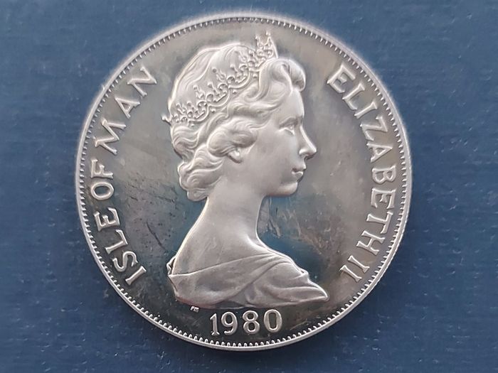 Isle Of Man Winter Olympics 1980 Crown Coin