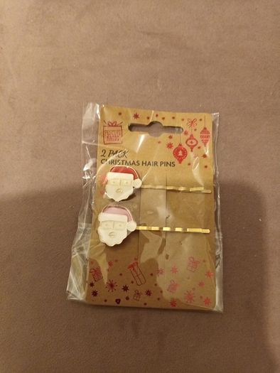 3 x christmas hair slides