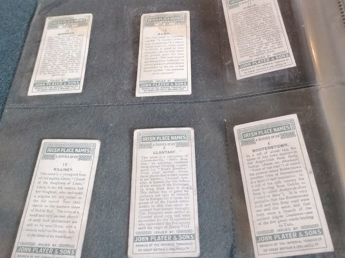 Dublin locations from Jack B. Yeats Designed Cigarette Cards 'Irish Place Names'