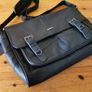 Casual handbag genuine leather black Stylish office bag for documents laptop Shoulder Image 3