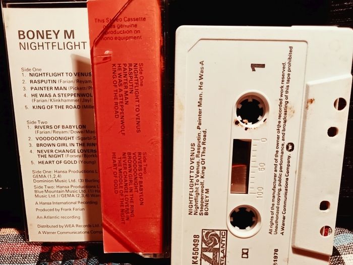 1976. Boney M. Nightflight To Venus. Cassette Tape.