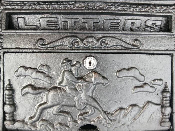 Antique Cast Iron Post Box
