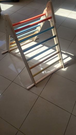 Toddler climbing frame with slide