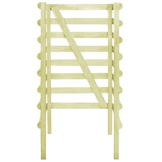 Single Bin Shed Green 70x80x150 cm Impregnated Pinewood