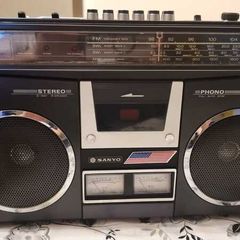 From 1980 Sanyo Stereo-Radiorekorder M4500KE, Working perfect.