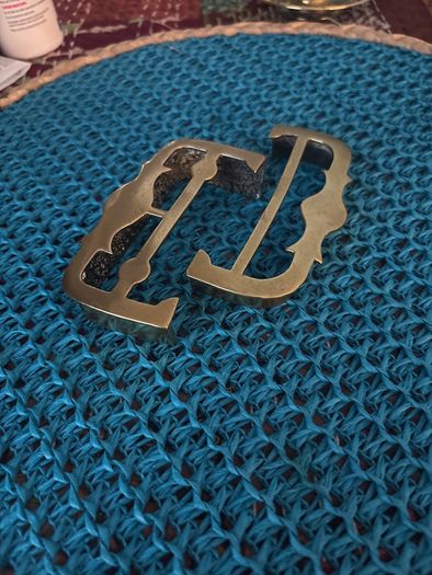 antique  brass trivets