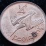[#117] - Ireland 1959 | ERROR | Irish 1/4d | Farthing | Woodcock | KM.9 | UNC Image 3