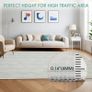 Rugs Living Room 200x300cm, Short Pile Soft Area Rugs Bedroom, Anti Slip Machine Washable Rug Thin Floor Carpets for Office Dinning Room Playroom Nursary Office Image 6