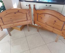 Pair of Solid Pine Single Headboards