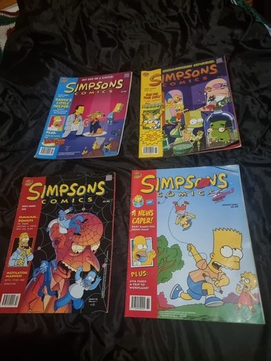 Four Simpsoms comics. Early 2000s.