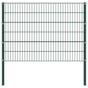 Fence Panel with Posts Iron Green