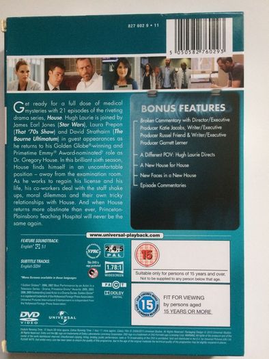 House (Complete Seasons 1-8 2004-2012) [DVD TV Boxsets]