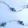 Vintage Hand Painted Bead Necklace or Bracelet length 19" Image 2