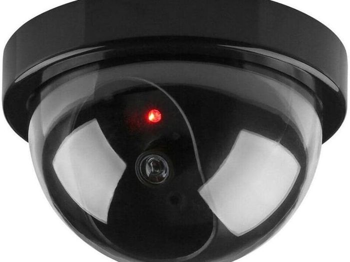 Dummy Camera, Home Security Fake Camera Imitation Dummy Security Camera Dome With Flashing LED Light
