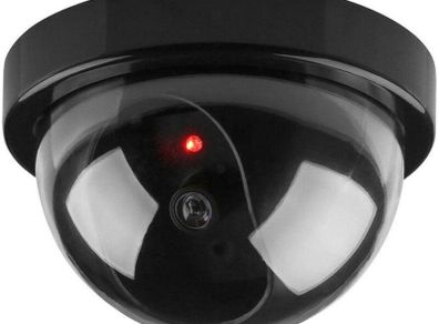 Dummy Camera, Home Security Fake Camera Imitation Dummy Security Camera Dome With Flashing LED Light
