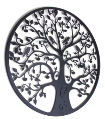 BRAND NEW Round Wall Hanging Decorations Diameter 60cm Art Home Hanging Ornament Iron Tree Wall Decor