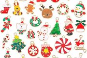 Pcs Christmas Charms for Jewelry Making Christmas Pendant Christmas Jewelry Metal Charms for Holiday Necklace Bracelet Earring Clothes DIY Ornaments Supplies