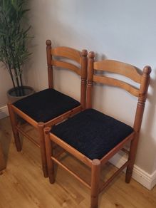 Newly upholstered kitchen chairs (4 available)