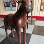 Vintage Leather Horse Large Statement Piece Image 3