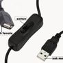 USB Switch Extension Cable 5V Male To Female Extension Cable With Switch For 5V USB Fan LED Strip Light Table Lamp Driving Recorder LED Light. New, unopened. Image 2