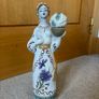 Vintage Porcelain Figurine Hand Painted Bottle Decanter Image 3