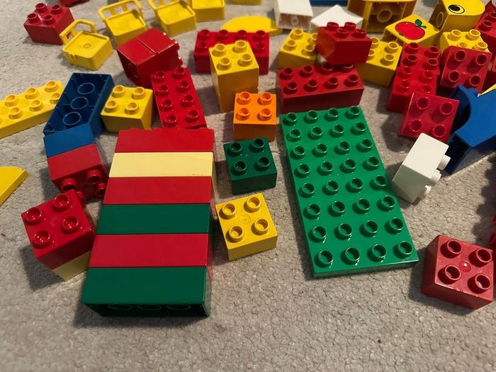 Vintage lego Duplo figures and bricks