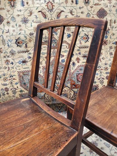 Pair of antique oak chairs circa 1800